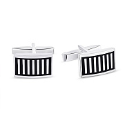 Фото Запонки из серебра с эмалью (арт. 7515/040еч)