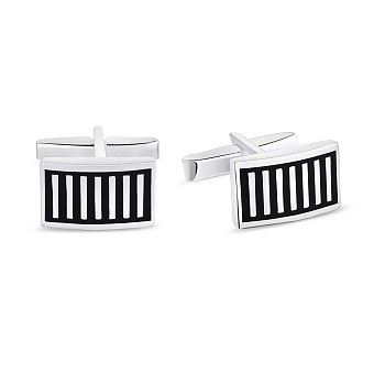 Фото Запонки зі срібла з емаллю (арт. 7515/040еч)