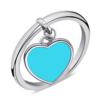 Срібна каблучка з емаллю (арт. 7501/КК2З/1037-16,5)