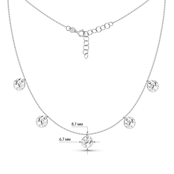 Кольє з білого золота Монети з підвісками (арт. 352613б) – зображення 4