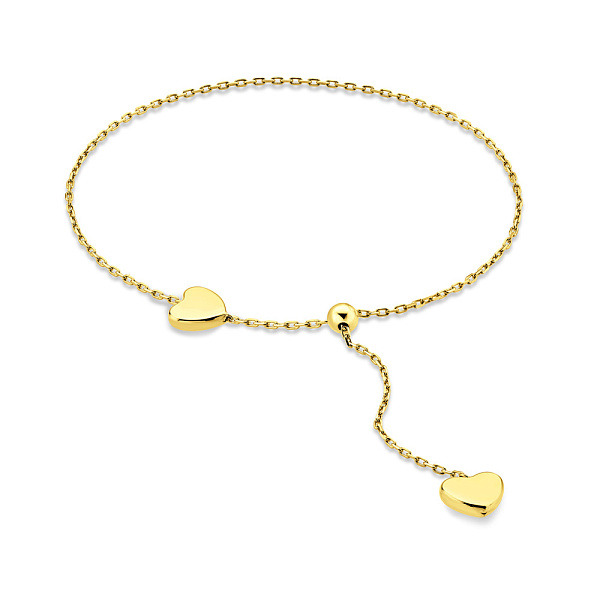 Браслет из желтого золота с сердечками (арт. 326808ж) – изображение 1
