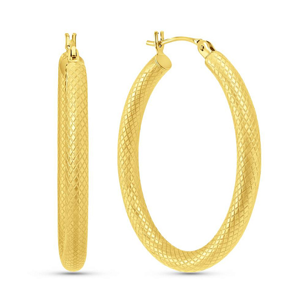 Серьги-кольца из желтого золота (арт. 1091738/30ж) – изображение 1