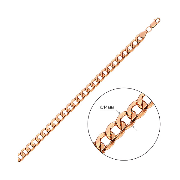 Золотий ланцюговий браслет на руку плетіння Панцир (арт. 311005) – зображення 2