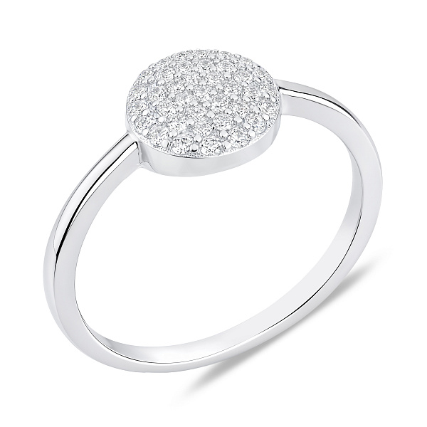 Серебряное кольцо с россыпью фианитов (арт. 7501/8566) – изображение 1