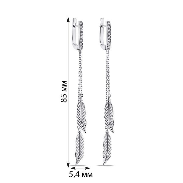 Серебряные серьги с подвесками (арт. 7502/2108) – изображение 2