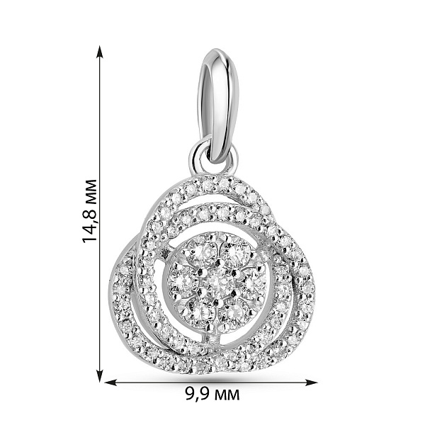 Золотий кулон з діамантами (арт. 3190307202) – зображення 3