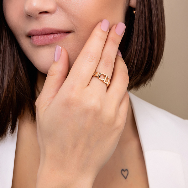 Кольцо из красного золота (арт. 156229) – изображение 3