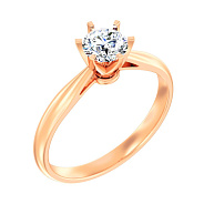 Золотое кольцо с бриллиантом (арт. К01149005026)