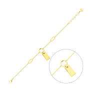 Фото Золотой браслет с подвеской (арт. 3261396жП1)