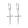 Серьги-подвески из серебра "Крестики" с фианитами (арт. 7502/1293С) – изображение 1