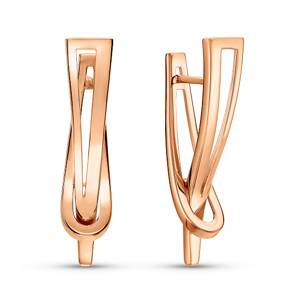 Сережки из красного золота (арт. 1101252) – изображение 1