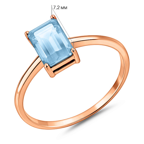 Золота каблучка з топазом (арт. 141231Птг) – зображення 2