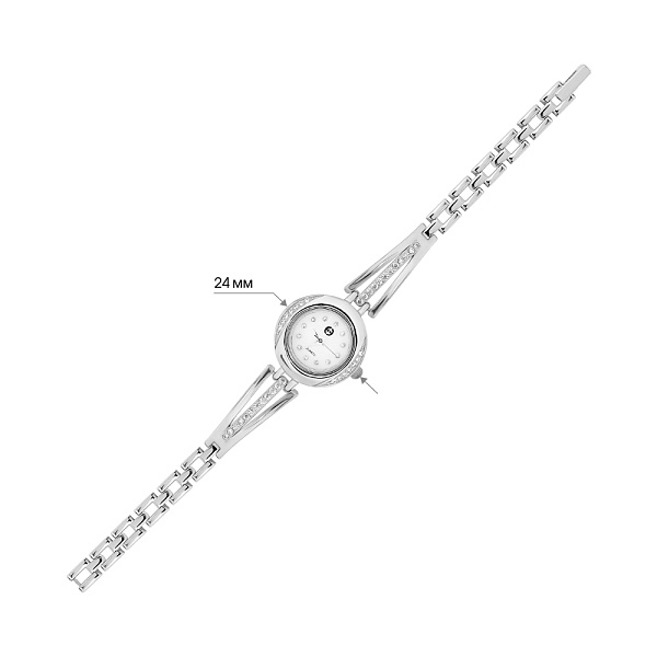 Серебряные часы с фианитами (арт. 7526/304) – изображение 2
