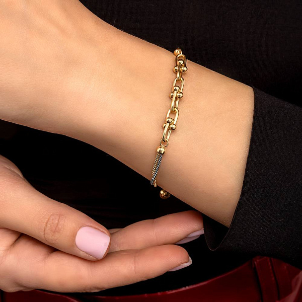 Браслет из желтого и белого золота (арт. 3261170жб) – изображение 2