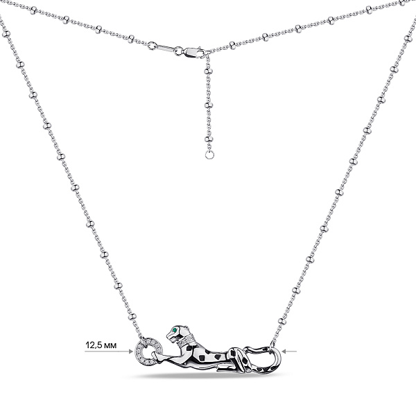 Колье из серебра с альпинитом и фианитами (арт. 7507/1999еч) – изображение 3