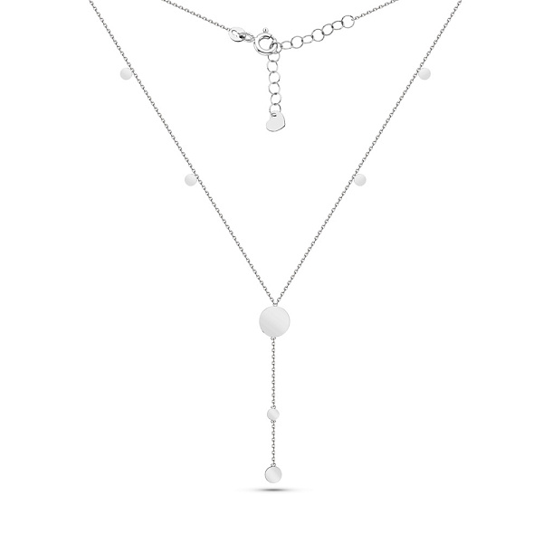 Колье-галстук Монеты из белого золота (арт. 352349б) – изображение 2