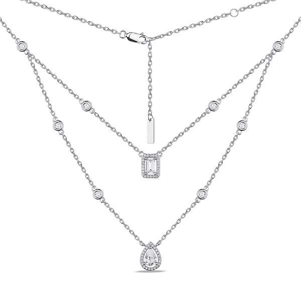 Колье из серебра с фианитами (арт. 7507/1983) – изображение 2