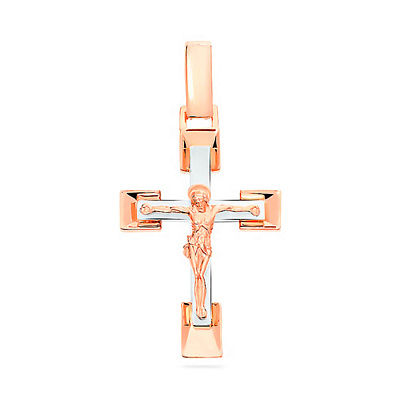 Крестик золотой «Распятие Иисуса Христа» (арт. 501524кбм)