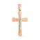 Крестик с распятием из комбинированного золота (арт. 501655) – изображение 1