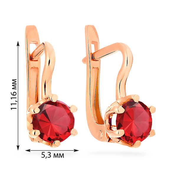 Детские золотые серьги с фианитами (арт. 110449к) – изображение 2
