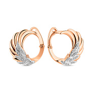 Золоті сережки з фіанітами (арт. 1101064)