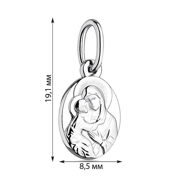 Серебряная ладанка Божья Матерь Владимирская (арт. 7517/2-4153.0.2) – изображение 2