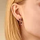 Золотые серьги с гранатом и фианитом (арт. 110858Пкф) – изображение 5