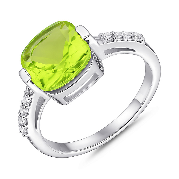 Серебряное кольцо с хризолитом (арт. 7501/2193852Хрз) – изображение 1