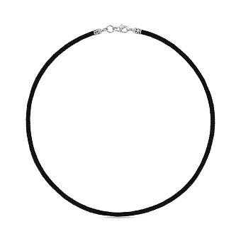 Фото Шелковый ювелирный шнурок с серебряной застежкой (арт. 7308/4100488)