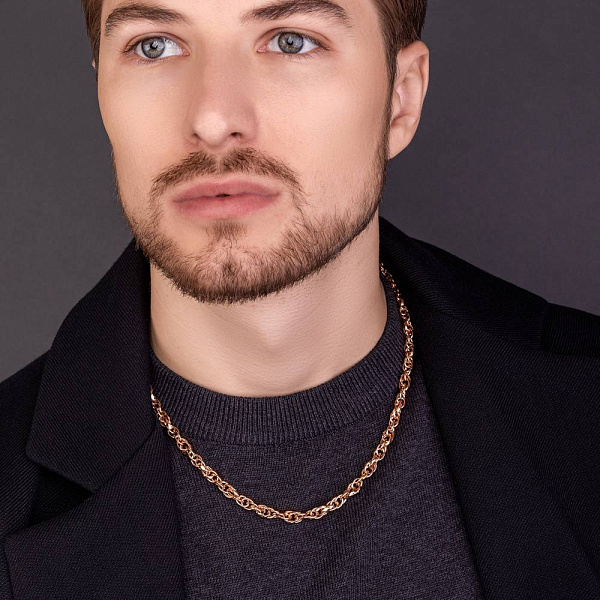 Золотое колье-цепь (арт. 352456) – изображение 3