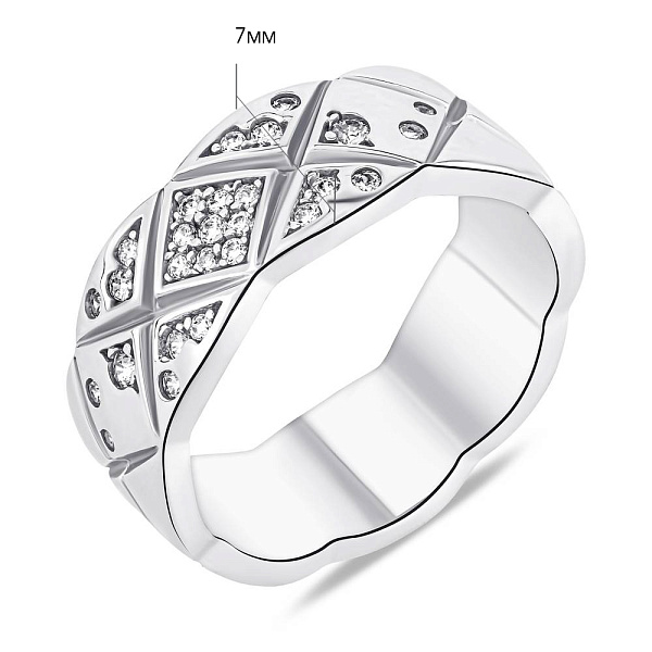 Серебряное кольцо с фианитами (арт. 7501/4791) – изображение 2