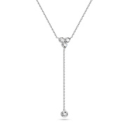 Фото Кольє-краватка з білого золота з діамантами (арт. Ц341282030/8б)