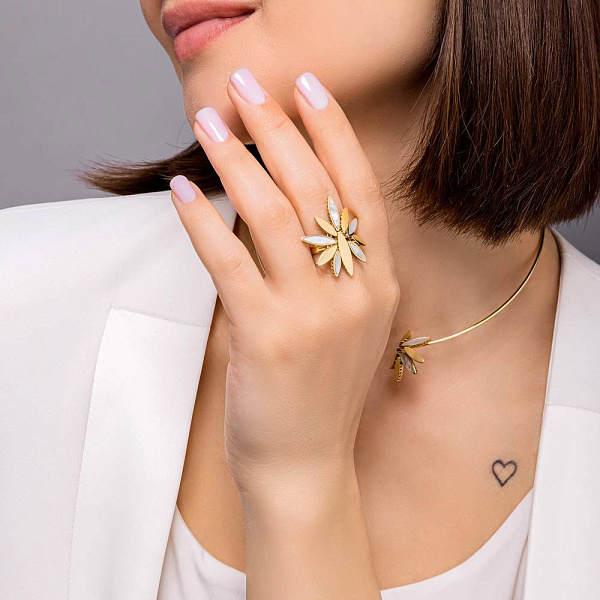 Масивна золота каблучка Francelli (арт. 156235жп) – зображення 2