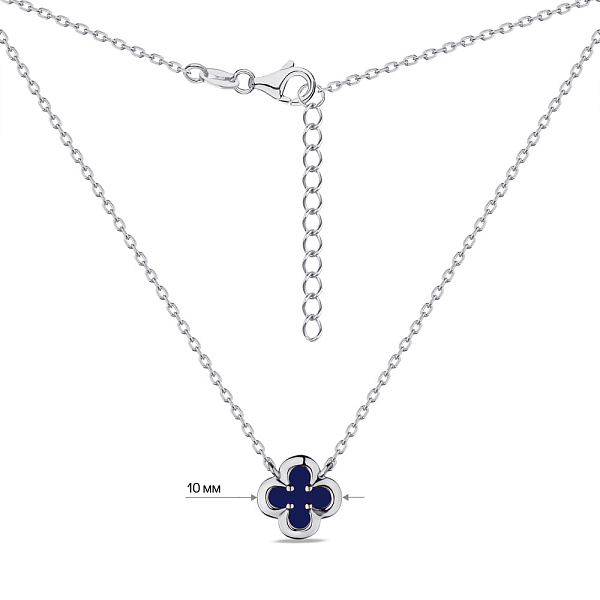 Серебряное колье с ониксом (арт. 7507/2114/10ос) – изображение 3