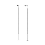 Длинные серьги из серебра с фианитами (арт. 7518/7321)