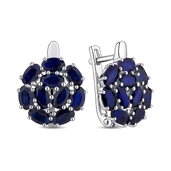 Серебряные серьги с сапфирами (арт. 7502/1987292Спс)
