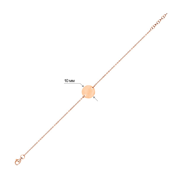 Золотий жіночий браслет на руку Монета (арт. 324033) – зображення 2