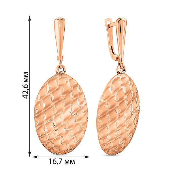 Золотые серьги без камней (арт. 104280) – изображение 2