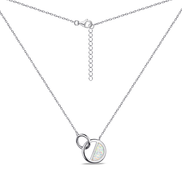 Серебряное колье с опалом (арт. 7507/2242Поб) – изображение 2