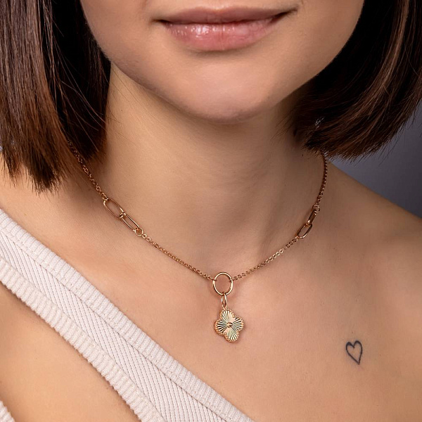 Колье из красного золота Клевер (арт. 352681/15) – изображение 3