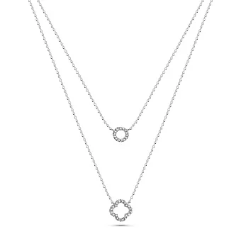 Многослойное золотое колье с бриллиантами (арт. Ц341642020б)