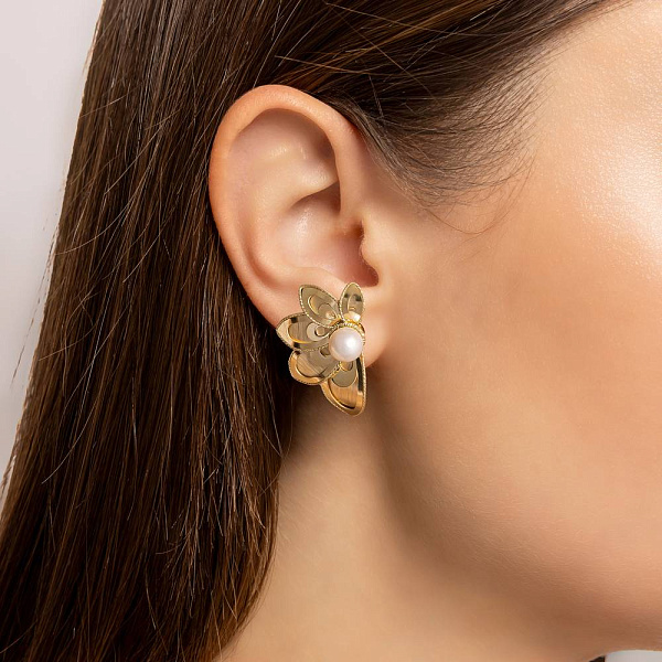 Золоті сережки Francelli з перлами (арт. 1091661жпрлб) – зображення 2