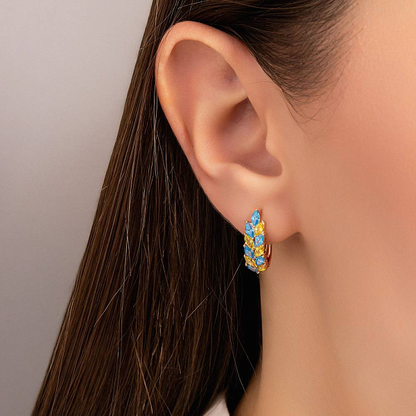 Золотые серьги Колосок (арт. 111339гж) – изображение 2