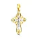 Крест из комбинированного золота с фианитами (арт. 501082ж) – изображение 1