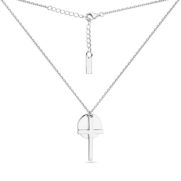 Серебряное колье с двумя подвесками (арт. 7507/1412/15) – изображение 2