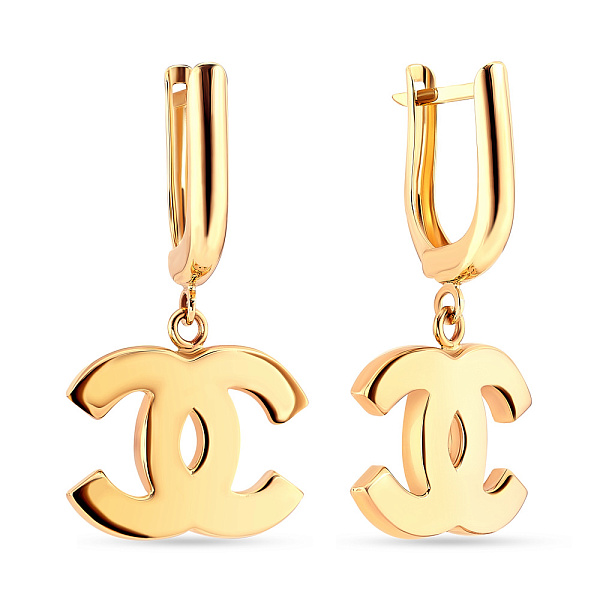 Серьги-подвески из золота (арт. 104168ж) – изображение 1