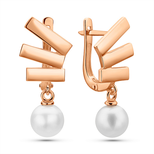 Золотые серьги с жемчугом (арт. 2111789101) – изображение 1