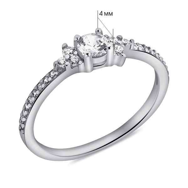 Серебряное кольцо с фианитами (арт. 7501/6991) – изображение 2