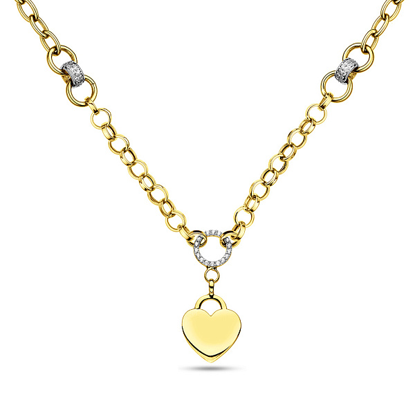 Колье из желтого золота с фианитами (арт. 352272ж) – изображение 1