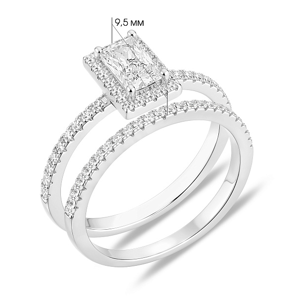 Серебряное помолвочное кольцо с фианитами (арт. 7501/8530) – изображение 4